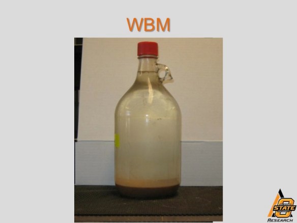 Water-base mud is mostly water, but also contains dissolved solids that, without agitation, will settle out of solution over time.