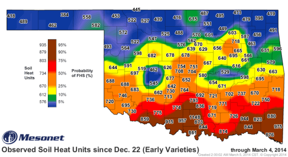 Probability of first hollow stem for early varieties 03/05/2014